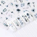 24pcs Summer New Style Nail Art Watercolor Flower World Sticker Set DIY Nail Decals